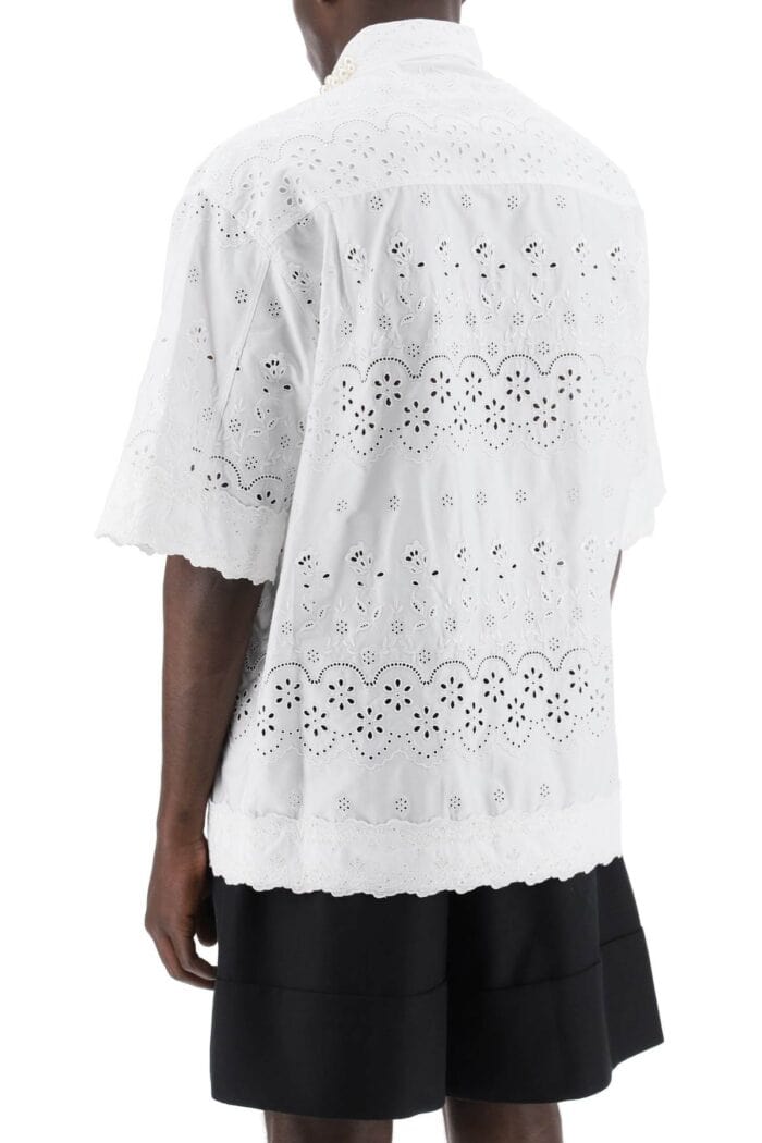 SIMONE ROCHA "scalloped Lace Shirt With Pearl