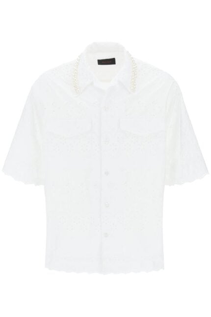 SIMONE ROCHA "scalloped Lace Shirt With Pearl