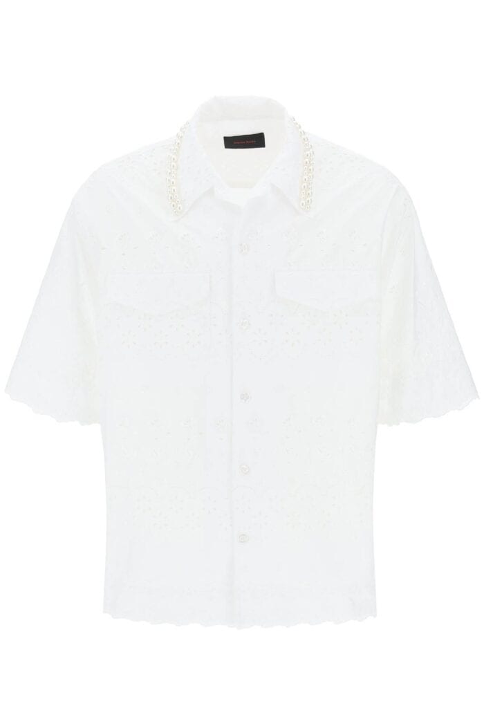 SIMONE ROCHA "scalloped Lace Shirt With Pearl