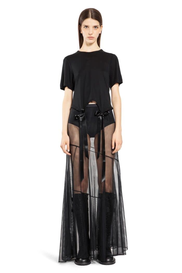 SIMONE ROCHA Sheer Bias Cut Skirt