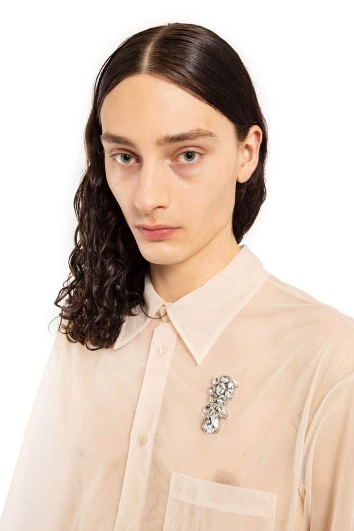 SIMONE ROCHA Sheer Classic Fit Shirt With Turbo Embroidery