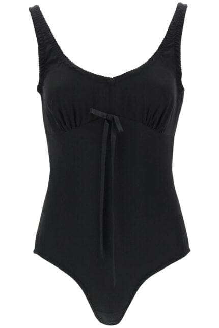 SIMONE ROCHA Silk Blend Bodysuit With Bow Detail