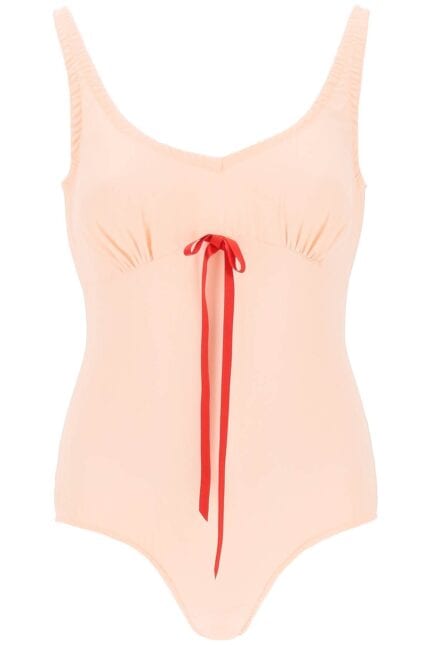 Simone Rocha Silk Blend Bodysuit With Bow Detail