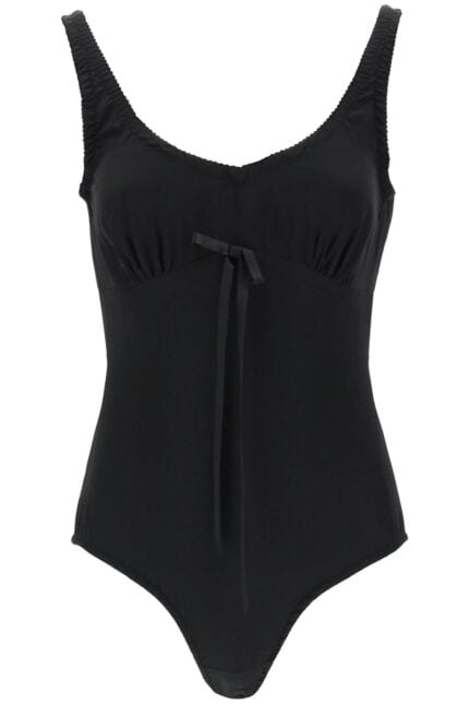 Simone Rocha Silk Blend Bodysuit With Bow Detail