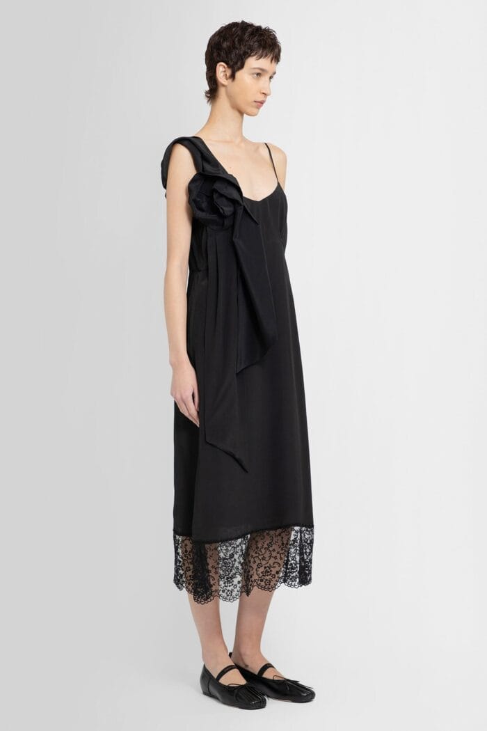SIMONE ROCHA Slip Dress With Pressed Rose