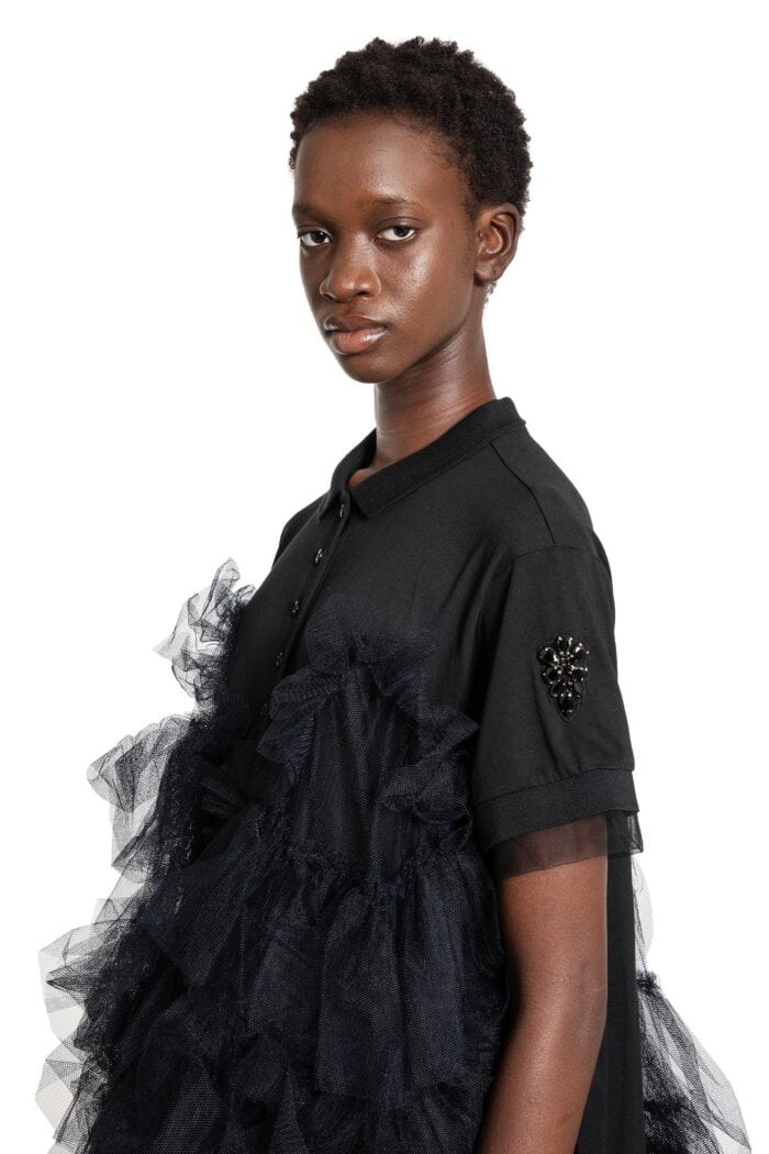 SIMONE ROCHA Tiered Tulle Frill Polo Dress