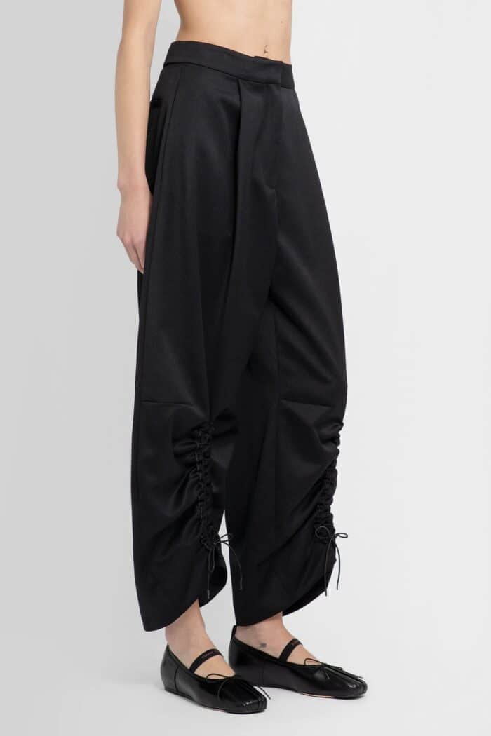 SIMONE ROCHA Wide Leg Trousers With Ruching