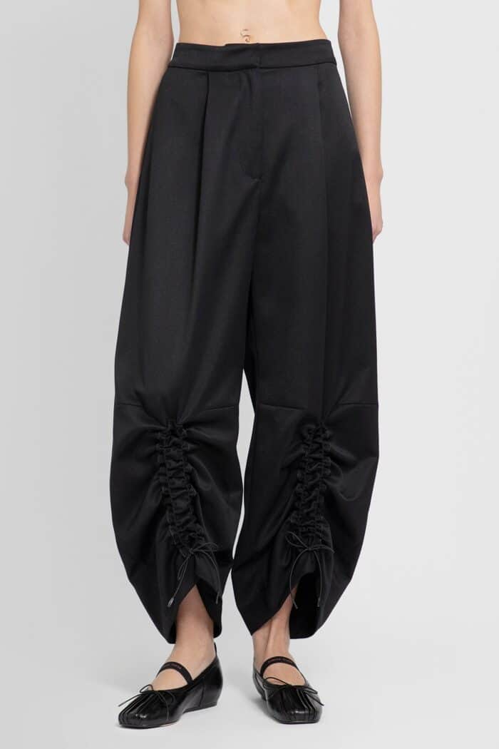 SIMONE ROCHA Wide Leg Trousers With Ruching