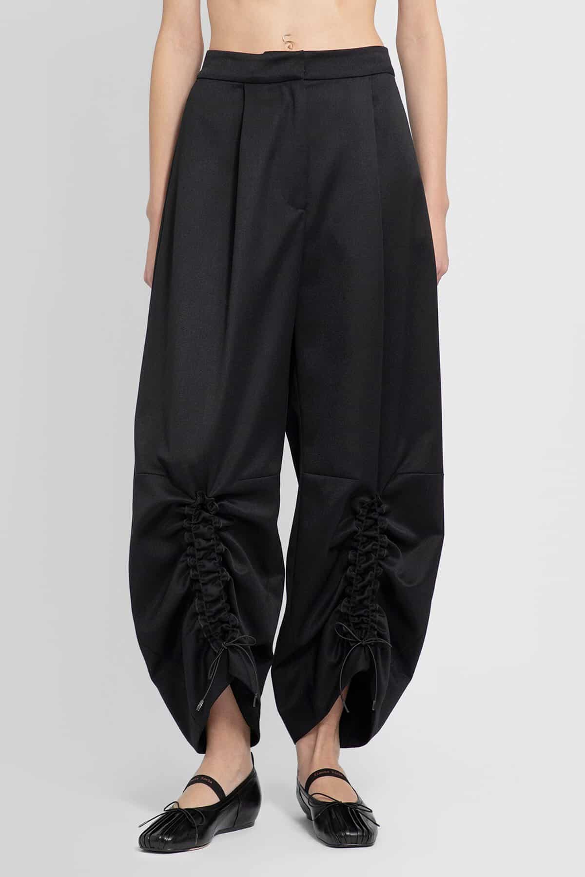 SIMONE ROCHA Wide Leg Trousers With Ruching