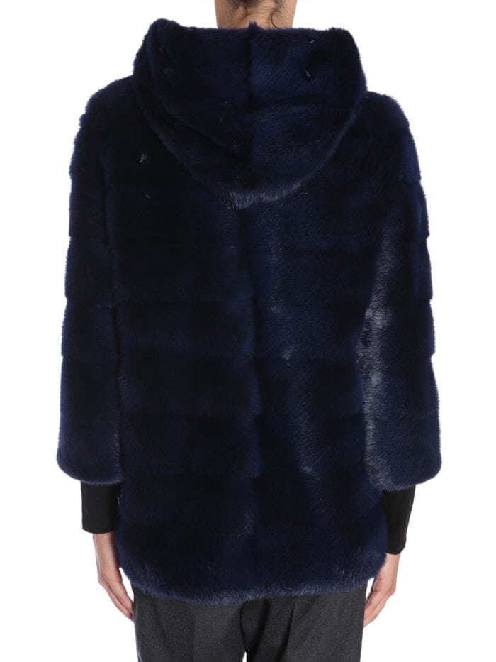 SIMONETTA RAVIZZA HOODED MINK FUR JACKET