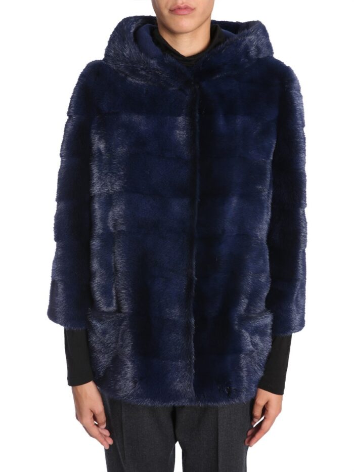 SIMONETTA RAVIZZA HOODED MINK FUR JACKET