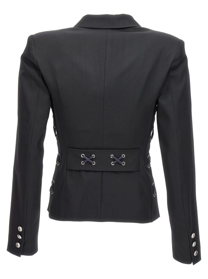 ALESSANDRA RICH Single Breast Lace-up Blazer Jacket