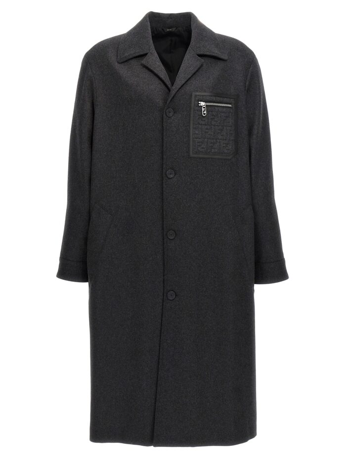 fendi single breasted cashmere coat Fendi Single-breasted Cashmere Coat