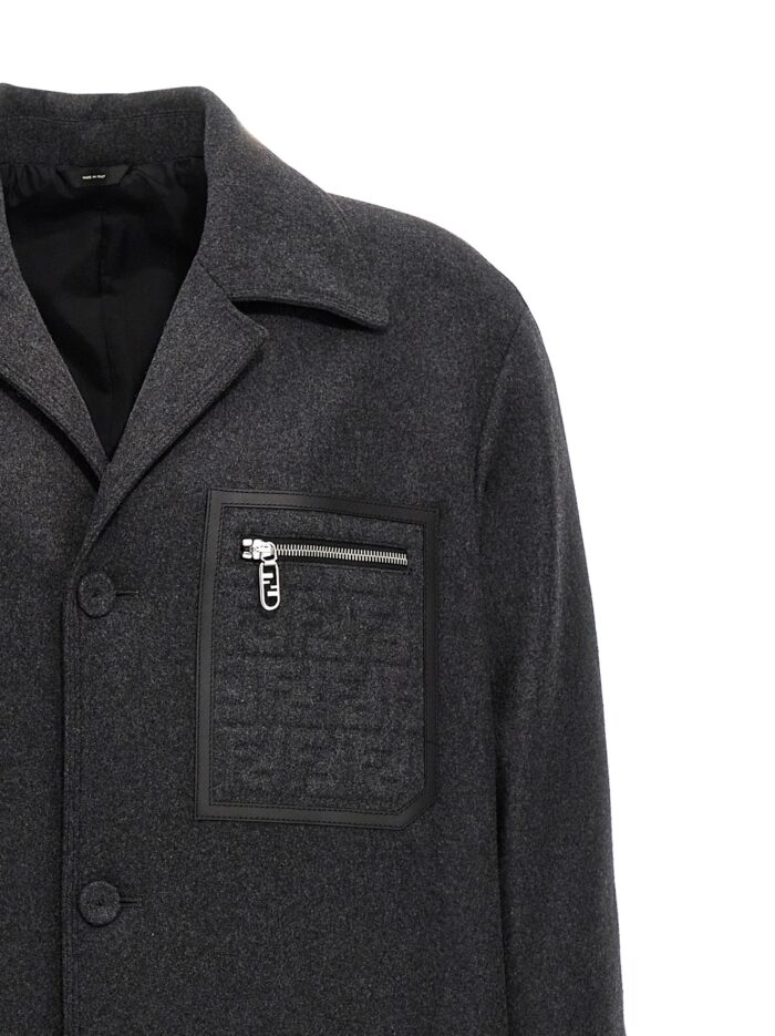 Fendi Single-breasted Cashmere Coat