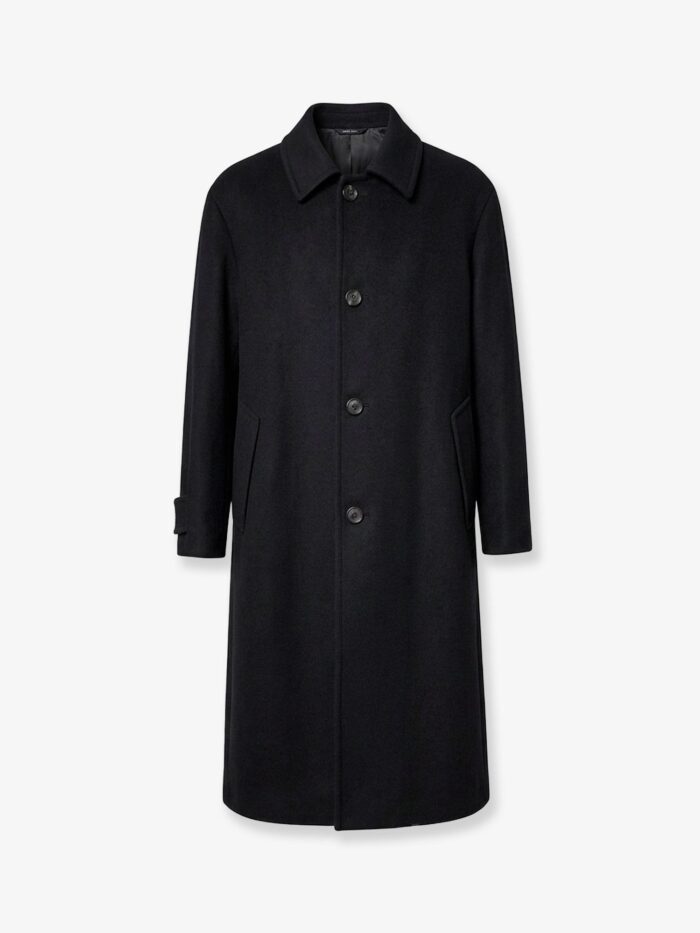 giorgio armani single breasted double faced wool and cashmere cloth coat Giorgio Armani Single-breasted Double-faced Wool And Cashmere Cloth Coat