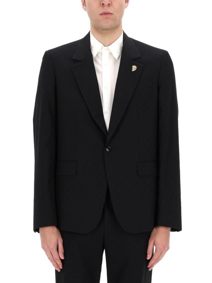 Gucci SINGLE-BREASTED JACKET WITH "GG" WEAVE