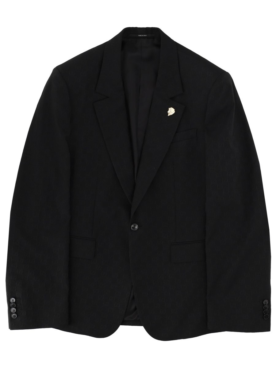 Gucci SINGLE-BREASTED JACKET WITH "GG" WEAVE