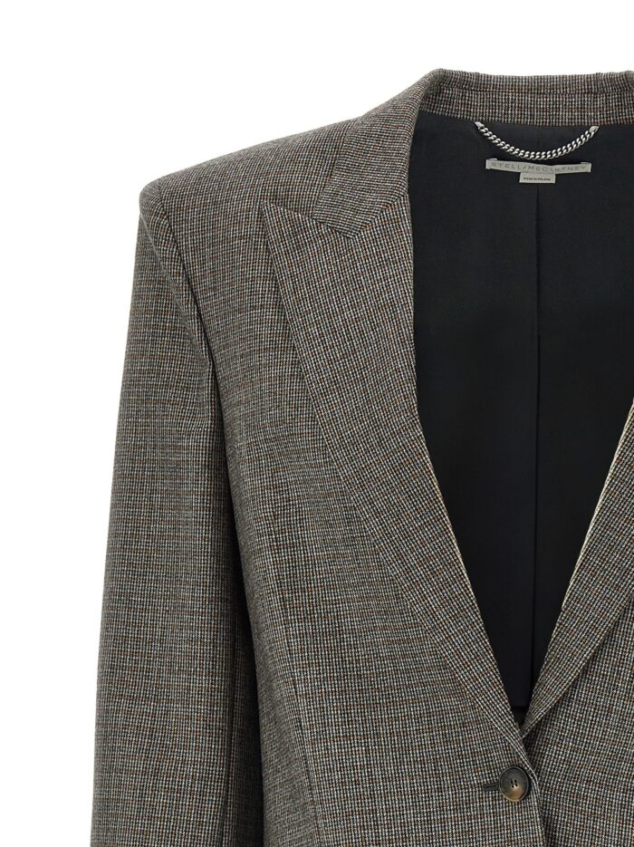 Stella Mccartney Single-breasted Micro Houndstooth Blazer