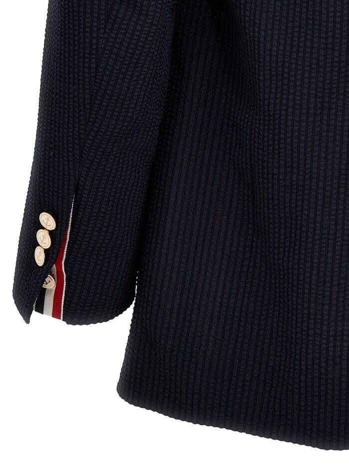 THOM BROWNE Single-breasted Seersucker Blazer