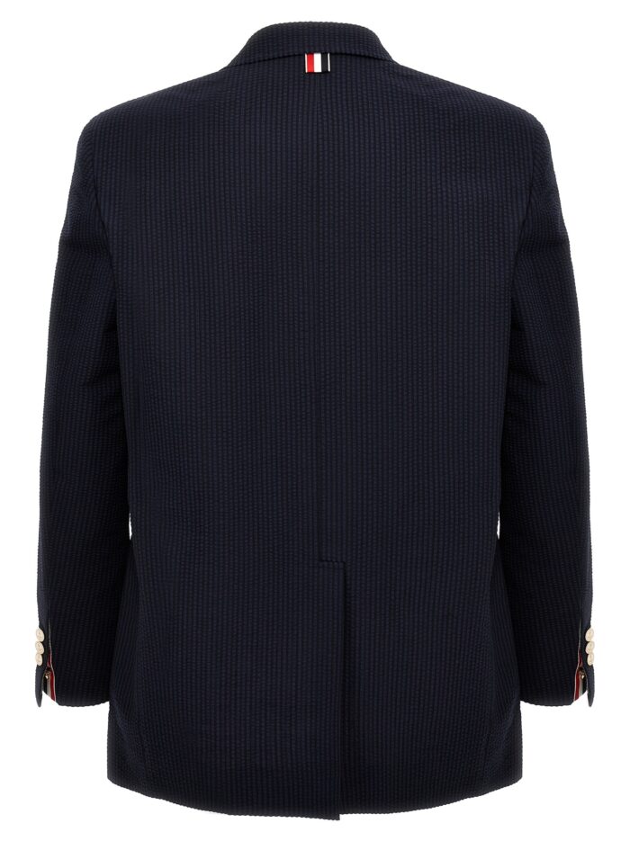 THOM BROWNE Single-breasted Seersucker Blazer