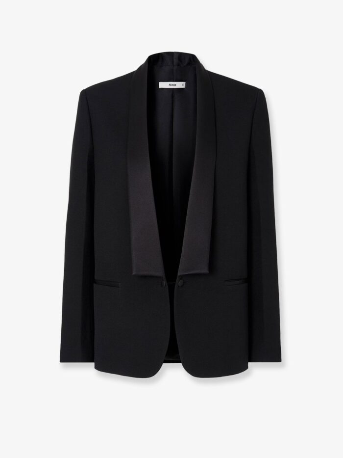 Fendi Single-breasted Virginn Wool Blazer