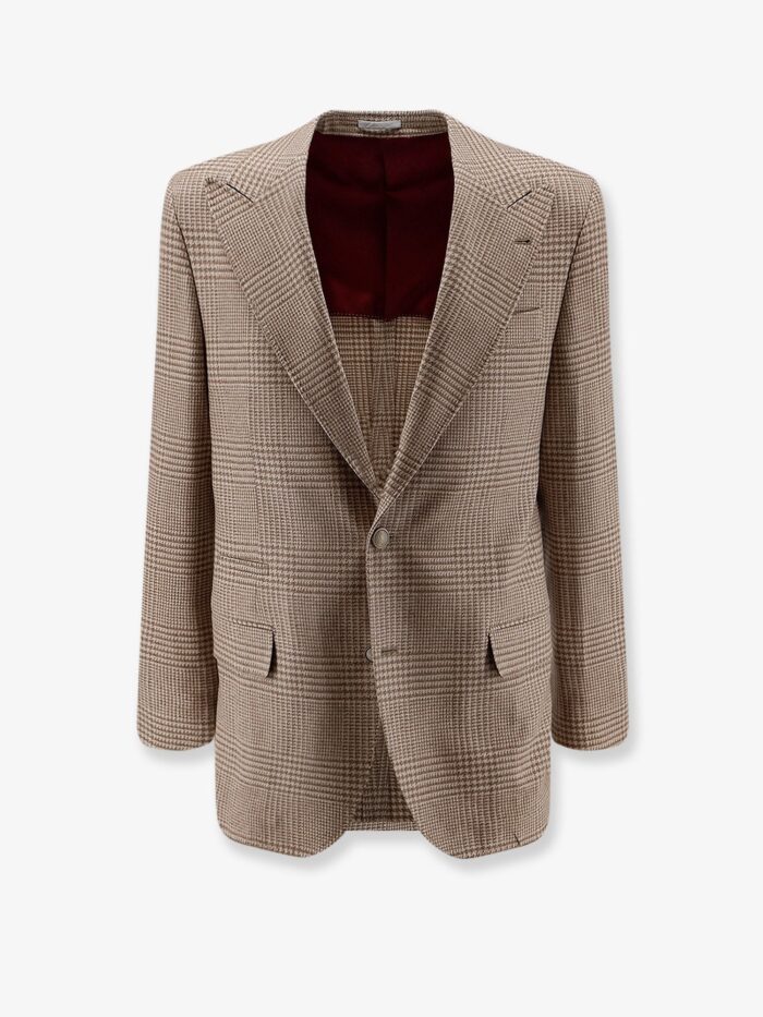 brunello cucinelli single breasted wool and cashmere blazer Brunello Cucinelli Single-breasted Wool And Cashmere Blazer