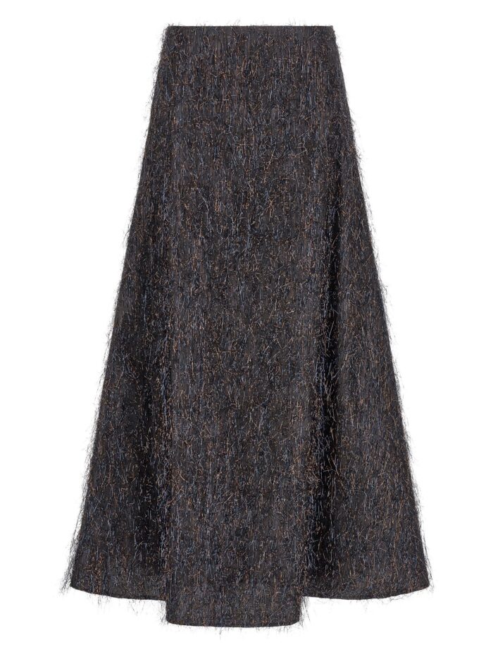 peserico skirt with metallic fringes PESERICO Skirt With Metallic Fringes