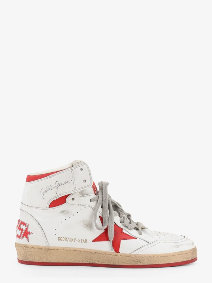 golden goose deluxe brand sky star leather sneakers with iconic side logo Golden Goose Deluxe Brand Sky Star Leather Sneakers With Iconic Side Logo