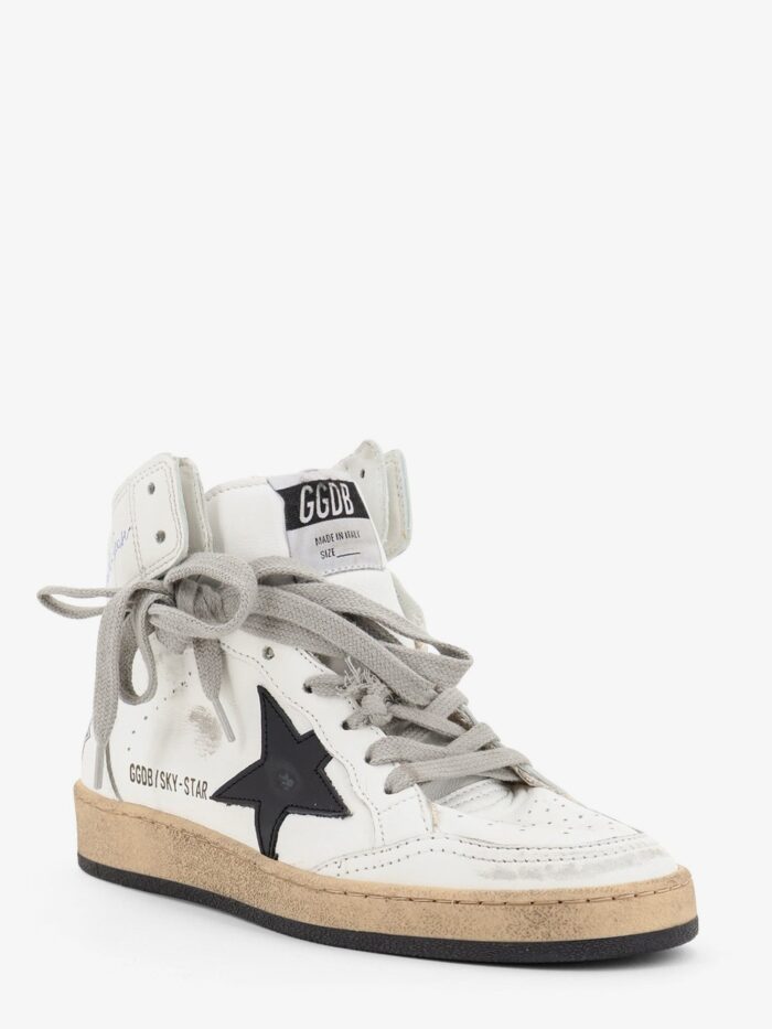 Golden Goose Deluxe Brand Sky Star Leather Sneakers With Iconic Side Logo