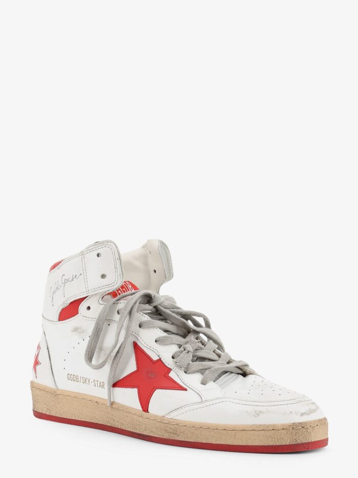 Golden Goose Deluxe Brand Sky Star Leather Sneakers With Iconic Side Logo