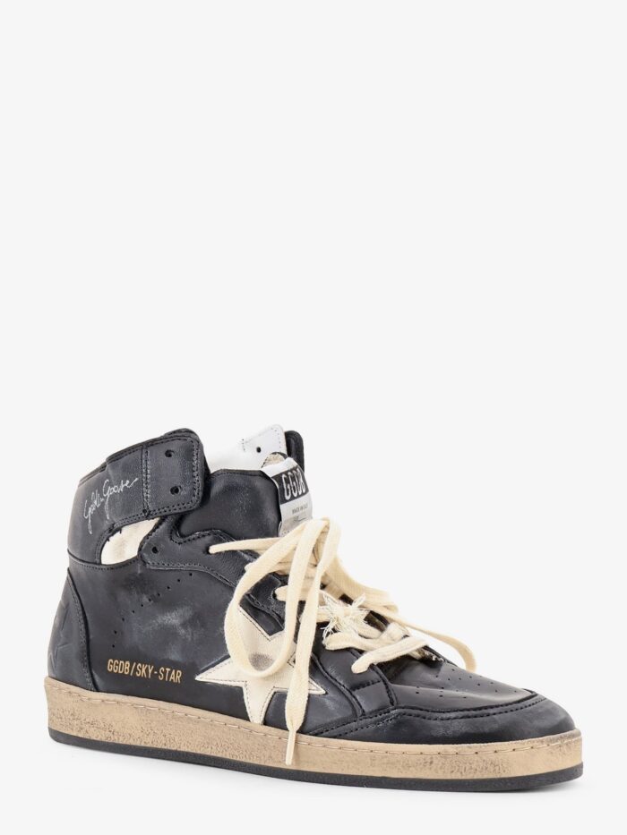 Golden Goose Deluxe Brand Sky Star Sneakers In Leather With A Used Effect