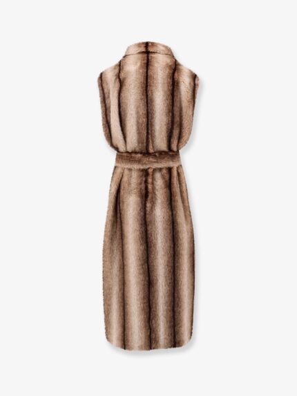 VALENTINI 1972 Sleeveless Faux Fur Coat