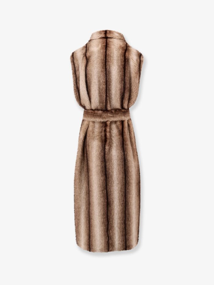 valentini 1972 sleeveless faux fur coat VALENTINI 1972 Sleeveless Faux Fur Coat