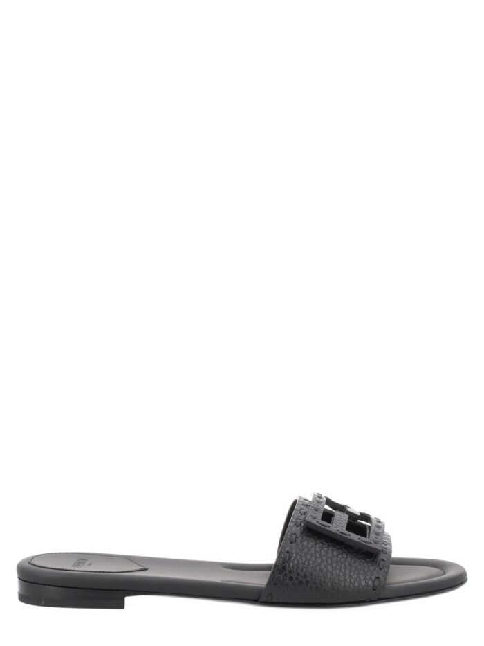fendi slide "baguette" in pelle nera Fendi SLIDE "BAGUETTE" IN PELLE NERA