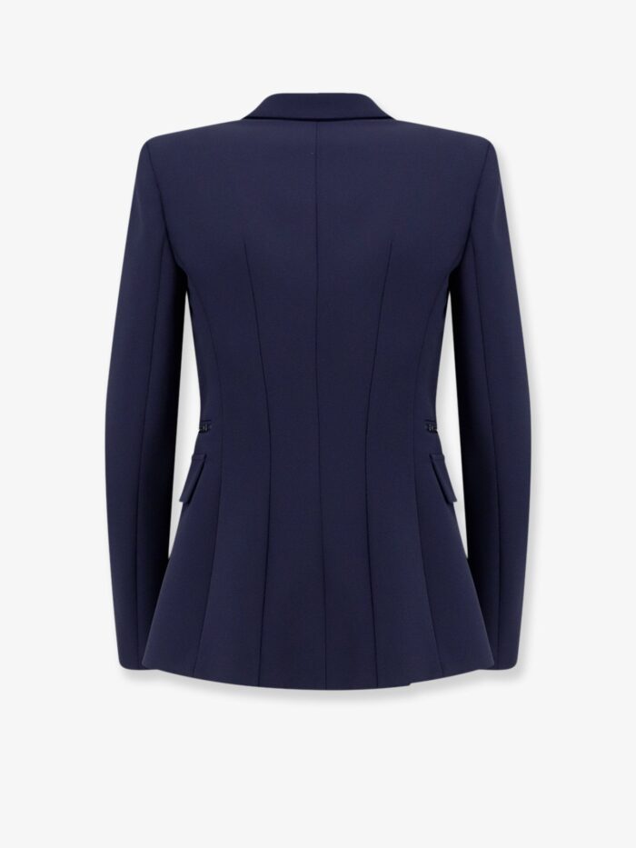 Elisabetta Franchi Slim Fit Blazer With Gold Logo Clamps