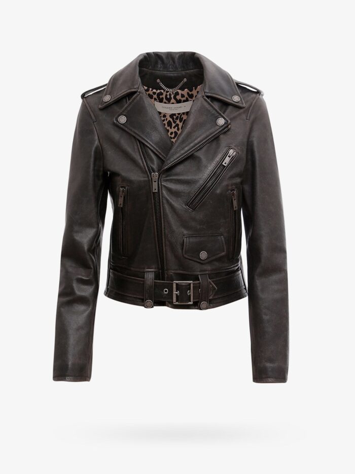 Golden Goose Deluxe Brand Slim Fit Destiny Lived-in Effect Leather Biker