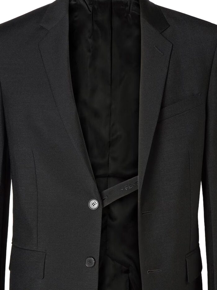 Fendi Slim Fit Kid Mohair Blazer