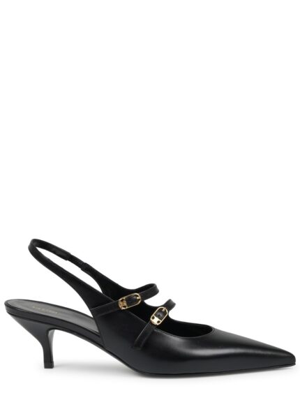 Celine Judy Leather Double Strap Mary Jane Slingback