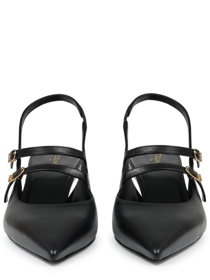 Celine Judy Leather Double Strap Mary Jane Slingback