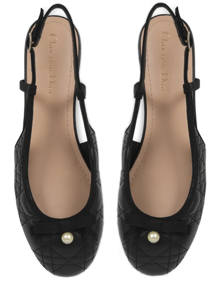 Dior Ballet Leather Slingback Ballerinas