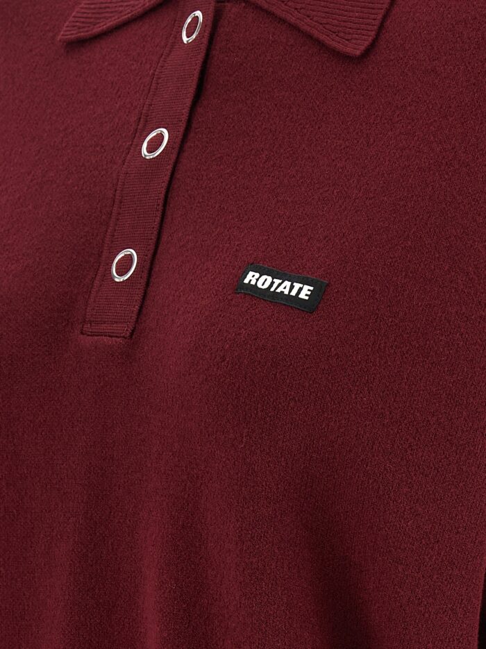 ROTATE BIRGER CHRISTENSEN 'Slinky Knit' Polo Shirt