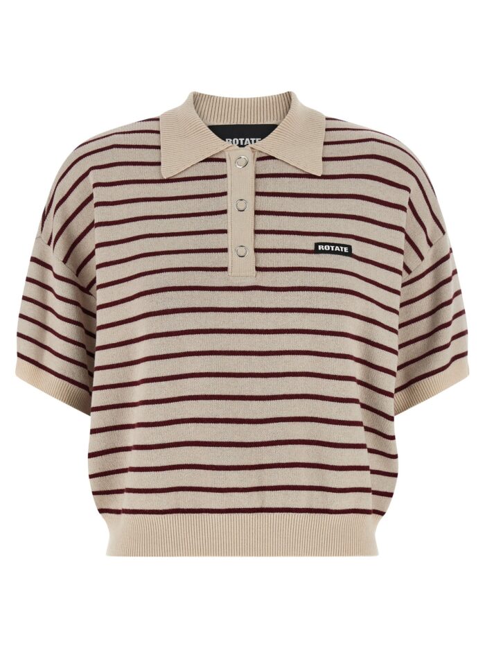 rotate birger christensen 'slinky knit' polo shirt ROTATE BIRGER CHRISTENSEN 'Slinky Knit' Polo Shirt