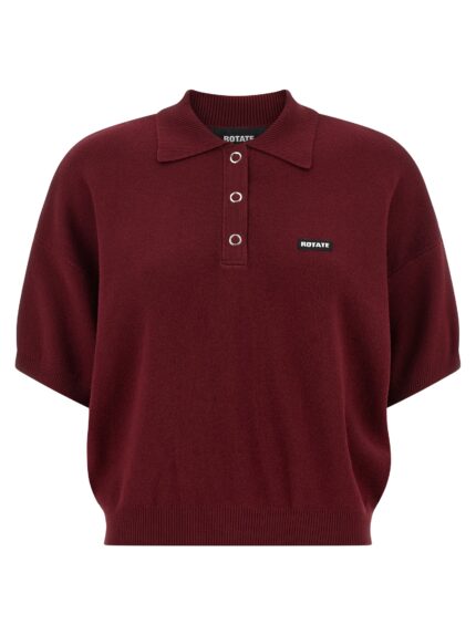 ROTATE BIRGER CHRISTENSEN 'Slinky Knit' Polo Shirt