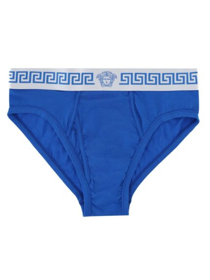 Versace Slip In Jersey Di Cotone