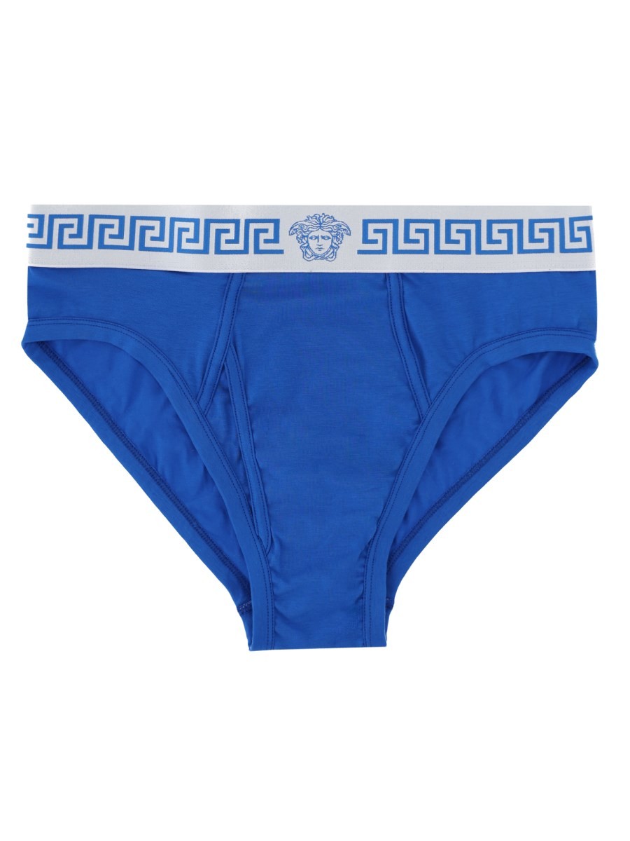 Versace Slip In Jersey Di Cotone