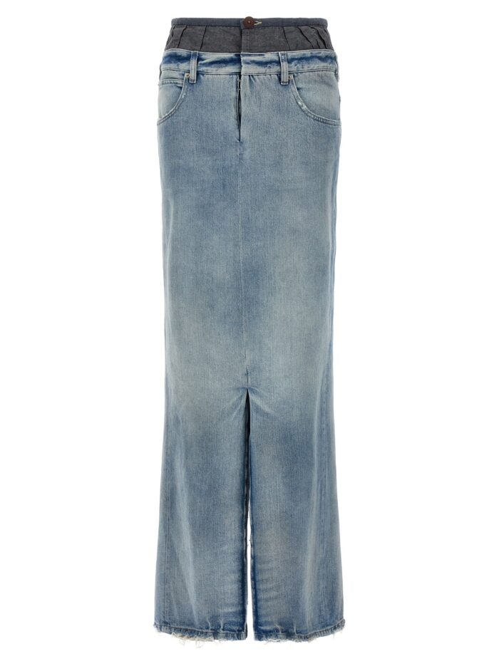 maison margiela slits denim skirt Maison Margiela Slits Denim Skirt