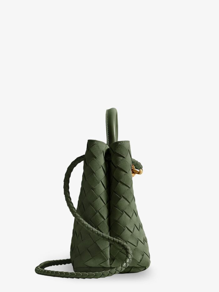 Bottega Veneta Small Andiamo Suede Handbag With Intrecciato Motif