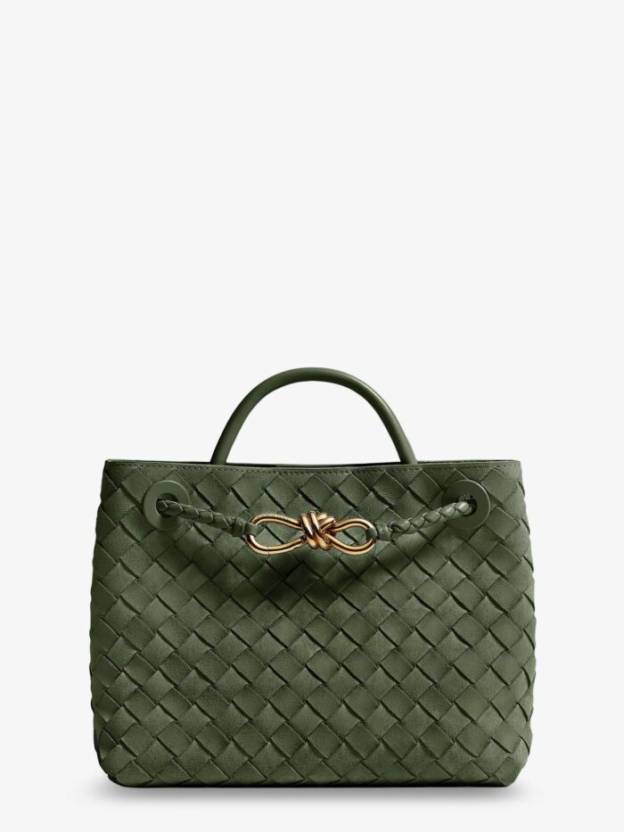 bottega veneta small andiamo suede handbag with intrecciato motif Bottega Veneta Small Andiamo Suede Handbag With Intrecciato Motif