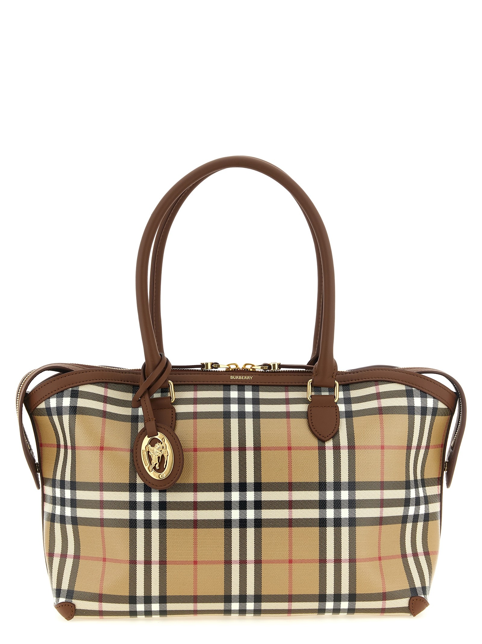 Burberry Small Check Shopping Bag