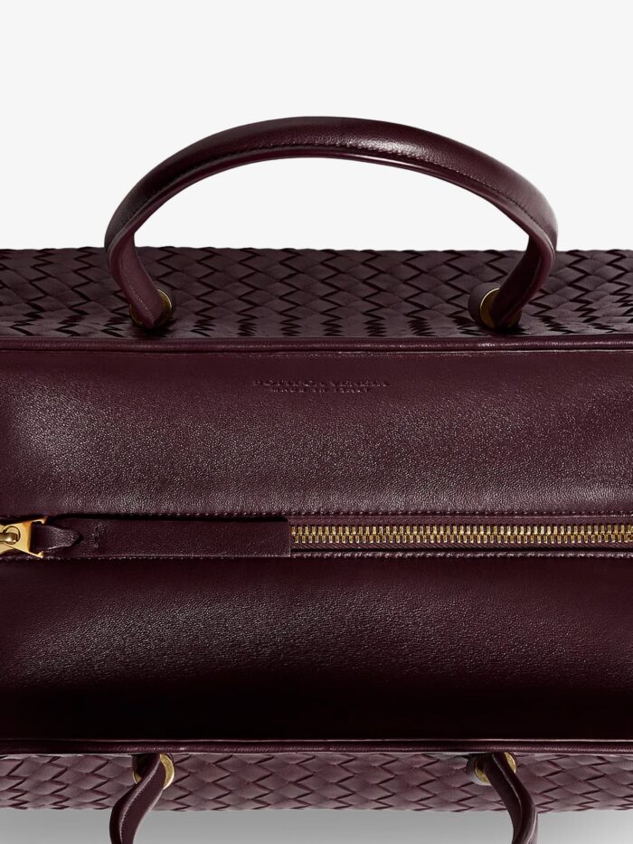Bottega Veneta Small Leather Tote Bag With Intrecciato Motif